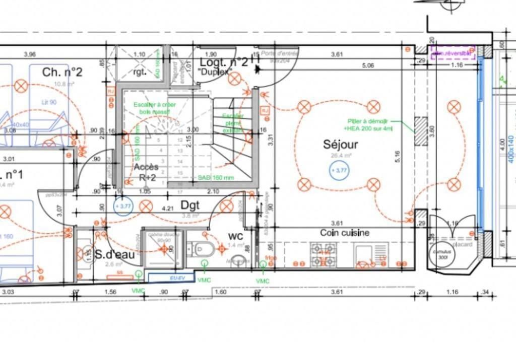 Apartament Nocnoc - Le Balcon De L'Oli 99M2 Bordeaux Zewnętrze zdjęcie